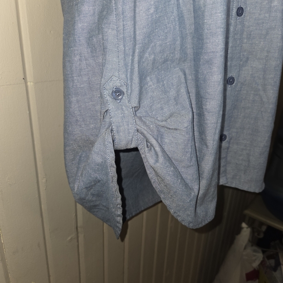 Allison Brittney Blue Button Down Shirt - Picture 6 of 7